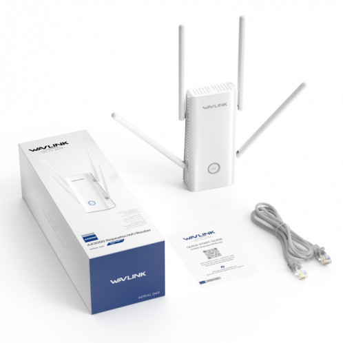 Wavlink WN583AX3 AX3000 Répéteur WiFi double bande/AP/Routeur/Extension WiFi en mode maillé, prise : prise britannique SW51021618-09